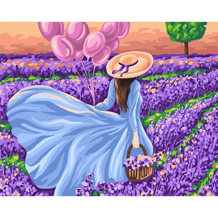 Картина по номерам на холсте с подрамником «Девушка с шарами» 40х50 см - фото 2 - id-p203574532