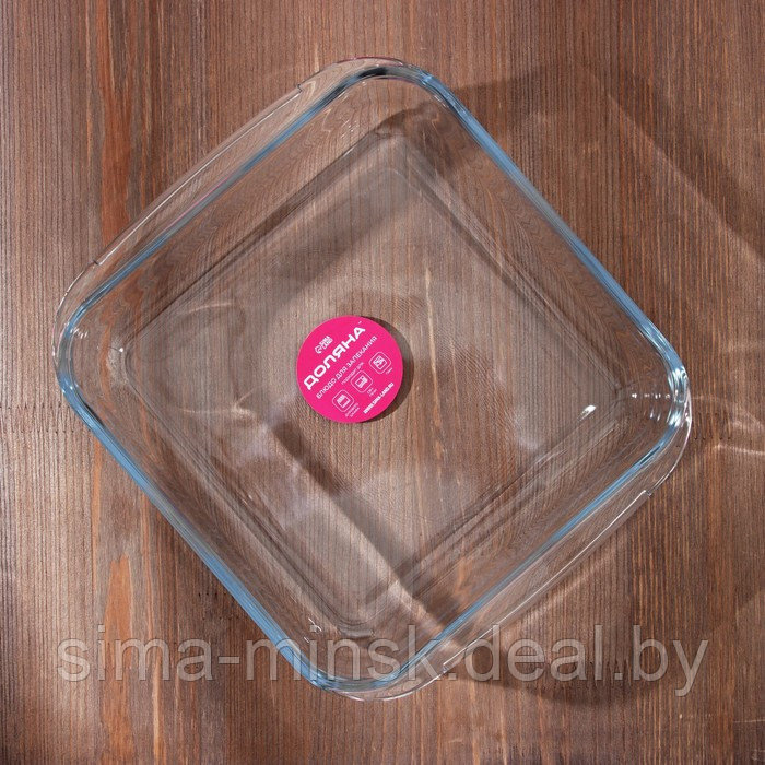 Форма из жаропрочного стекла для запекания квадратная Доляна «Лазанья», 1,6 л, 24,7×22×5,2 см - фото 6 - id-p203567047