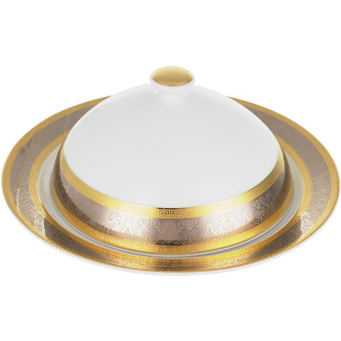 Маслёнка Opal, декор «Широкий кант платина, золото» - фото 1 - id-p203578354