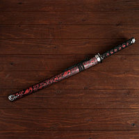 Сувенирное оружие «Катана», красный цветочный узор на ножнах, 70 см