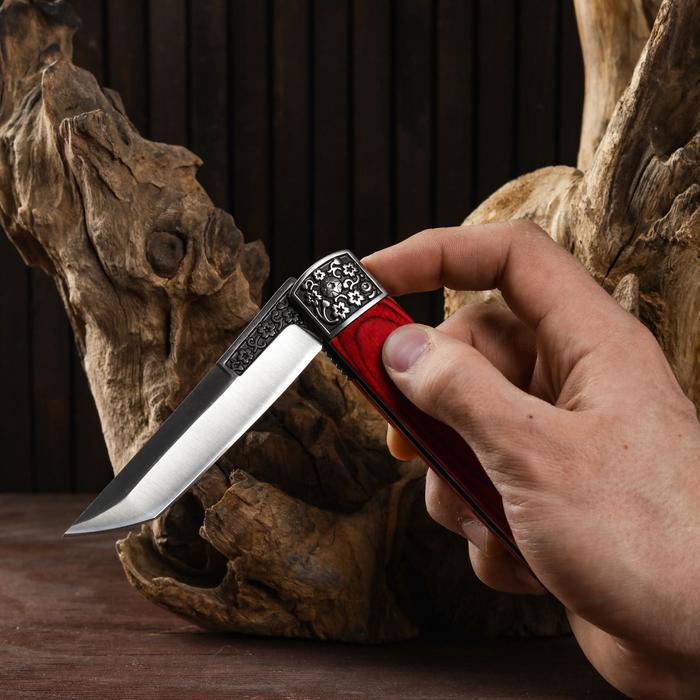 Нож складной "Танто", ручка дерево 22,8см, клинок 9,5см - фото 7 - id-p203580284