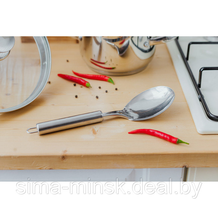 Набор кухонных принадлежностей «Металлик», 6 предметов, на подставке - фото 7 - id-p203565794