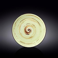 Тарелка круглая Wilmax Spiral, d=25.5 см, цвет фисташковый
