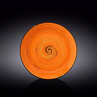 Тарелка круглая Wilmax Spiral, d=25.5 см, цвет оранжевый