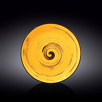 Тарелка круглая Wilmax Spiral, d=25.5 см, цвет жёлтый