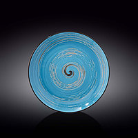 Тарелка круглая Wilmax Spiral, d=25.5 см, цвет голубой