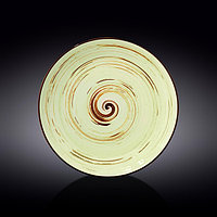 Тарелка круглая Wilmax Spiral, d=28 см, цвет фисташковый