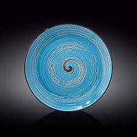 Тарелка круглая Wilmax Spiral, d=28 см, цвет голубой