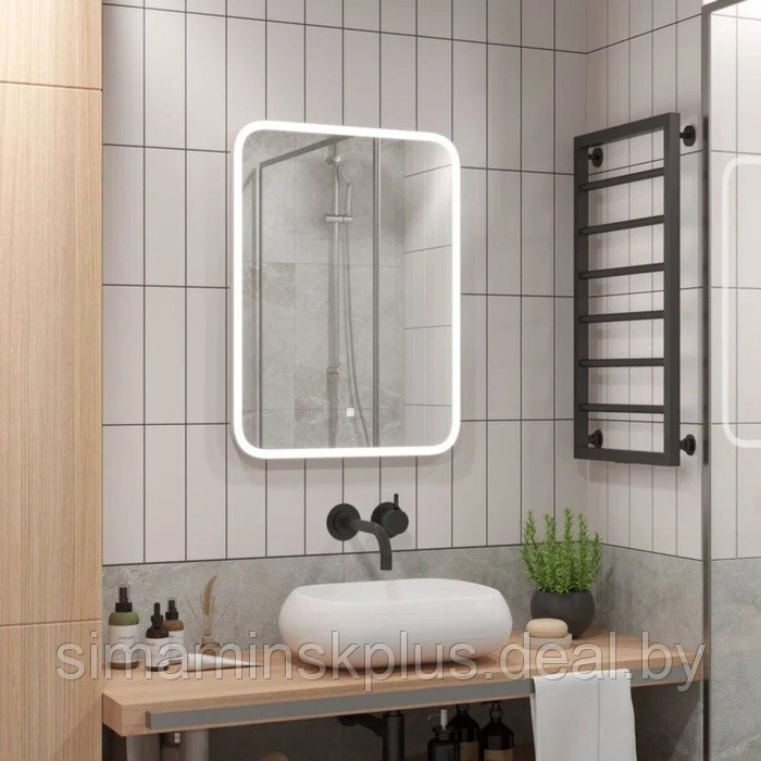Зеркало для ванной Uperwood Foster 70х80 см, с led-подстветкой - фото 1 - id-p203566220