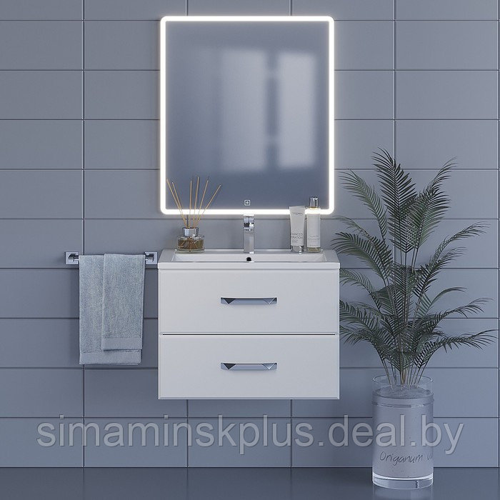 Зеркало для ванной Uperwood Foster 70х80 см, с led-подстветкой - фото 2 - id-p203566220