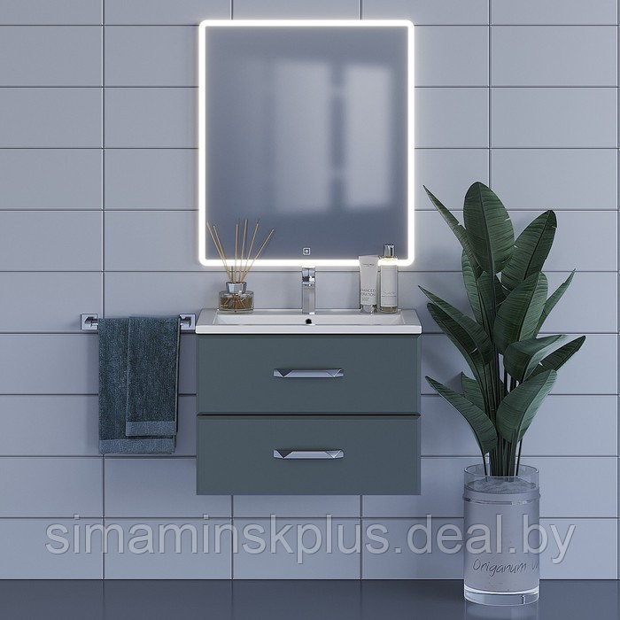 Зеркало для ванной Uperwood Foster 70х80 см, с led-подстветкой - фото 3 - id-p203566220