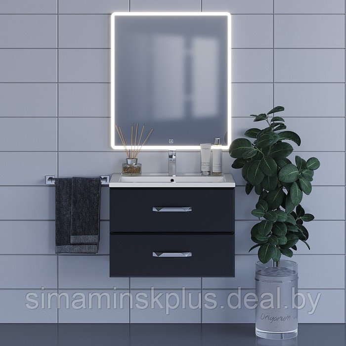 Зеркало для ванной Uperwood Foster 70х80 см, с led-подстветкой - фото 4 - id-p203566220