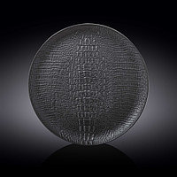 Тарелка круглая Wilmax, d=30.5 см, цвет чёрный кроко
