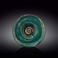 Тарелка глубокая Wilmax Spiral, d=24 см, 200 мл, цвет зелёный