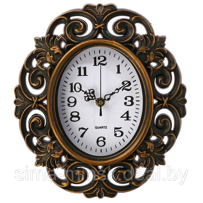 Часы настенные, серия: Интерьер, "Трейси", плавный ход, 25 х 28 см, коричневые - фото 1 - id-p203559933
