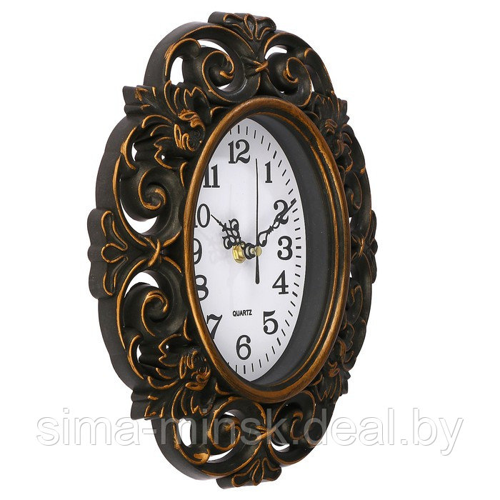 Часы настенные, серия: Интерьер, "Трейси", плавный ход, 25 х 28 см, коричневые - фото 2 - id-p203559933
