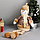Мягкая игрушка "Снеговик в пайетках - длинные ножки" сидит, 13х52 см, коричневый, фото 3