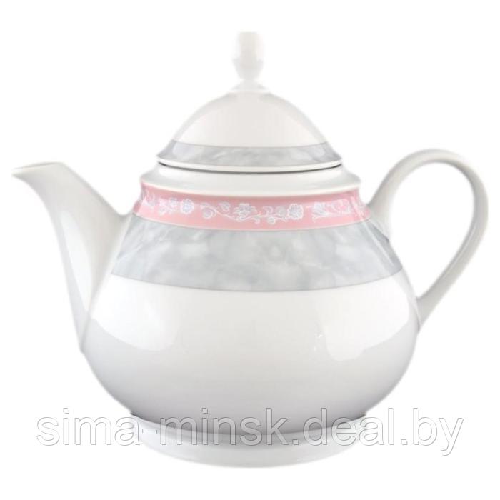 Чайник Jana, декор «Серый мрамор с розовым кантом», 1.2 л - фото 1 - id-p203568122