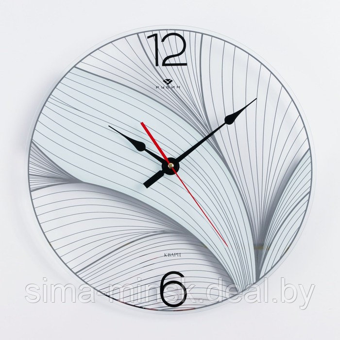 Часы настенные, серия: Интерьер, "Белый лотос", дискретный ход, d-39 см - фото 1 - id-p203559944