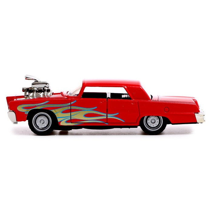 Машина металлическая Muscle car, масштаб 1:32, свет и звук, инерция, цвет красный - фото 2 - id-p203571374