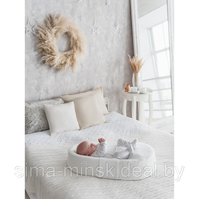 Кокон для новорождённого «Бэйби-люлька», размер 74х38х6/14 см, принт мышата - фото 2 - id-p203573649