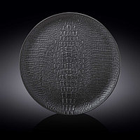 Тарелка круглая Wilmax, d=33 см, цвет чёрный кроко