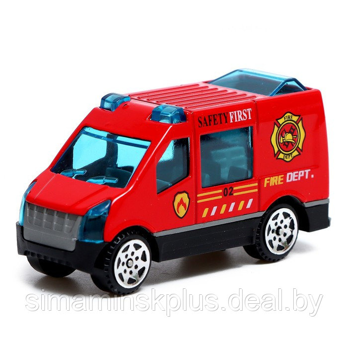 Набор металлических машин «Пожарная служба», 6 шт. - фото 2 - id-p203583888