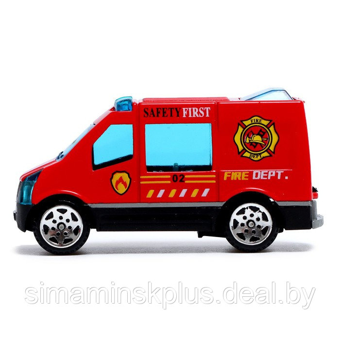 Набор металлических машин «Пожарная служба», 6 шт. - фото 3 - id-p203583888