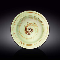 Тарелка глубокая Wilmax Spiral, d=28.5 см, 500 мл, цвет фисташковый