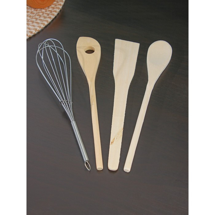 Набор кухонных принадлежностей на фарфоровой подставке BellaTenero «Слонёнок», 5 предметов, цвет белый - фото 3 - id-p203574903