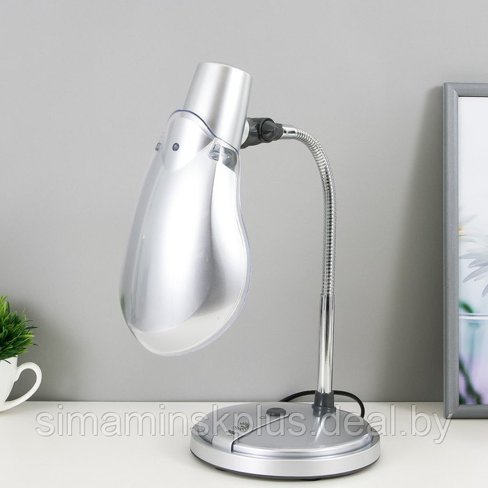 Настольная лампа NE-301-E27-15W-S, E27 15Вт, цвет серебро - фото 4 - id-p203576302