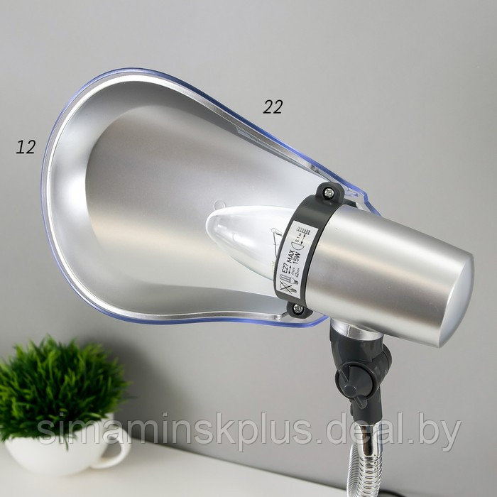 Настольная лампа NE-301-E27-15W-S, E27 15Вт, цвет серебро - фото 10 - id-p203576302