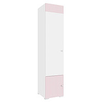 Шкаф «Алиса», комбинированный c 2-мя дверьми, 441×465×2020 мм, цвет белый / розовый