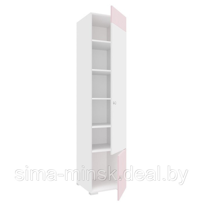 Шкаф «Алиса», комбинированный c 2-мя дверьми, 441×465×2020 мм, цвет белый / розовый - фото 2 - id-p203564032