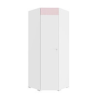 Шкаф угловой «Алиса», 771×771×2020 мм, левый, цвет белый / розовый