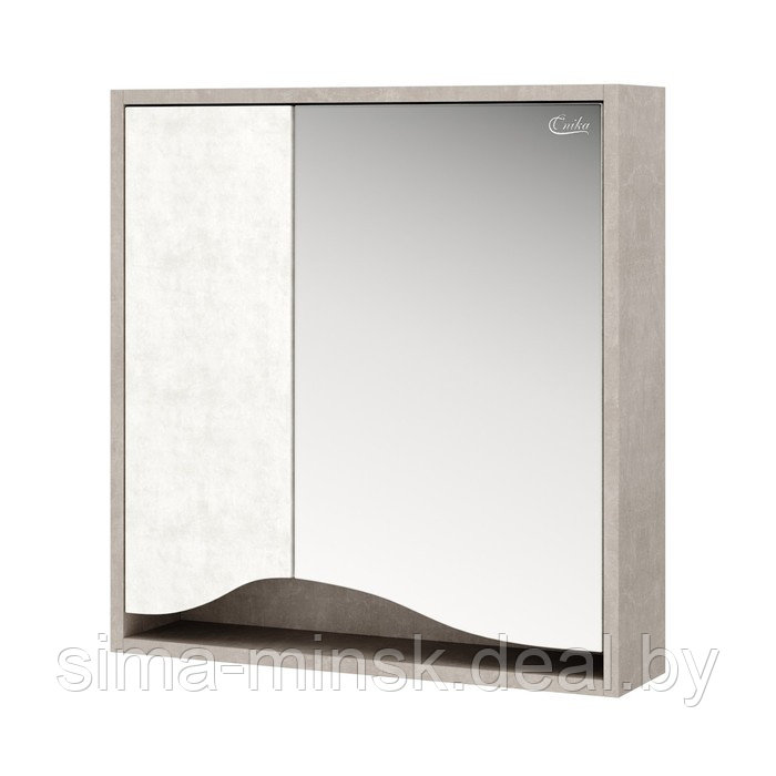Шкаф-зеркало "БРЕНДОН" 60.00 камень светлый 14,4 х 60 х 72 см - фото 1 - id-p203563036