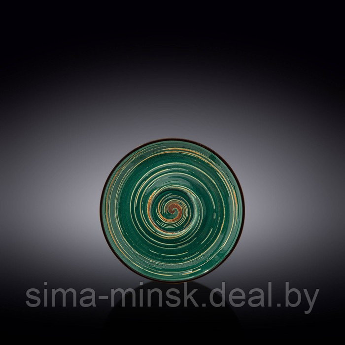 Блюдце Wilmax Spiral, d=14 см, цвет зелёный
