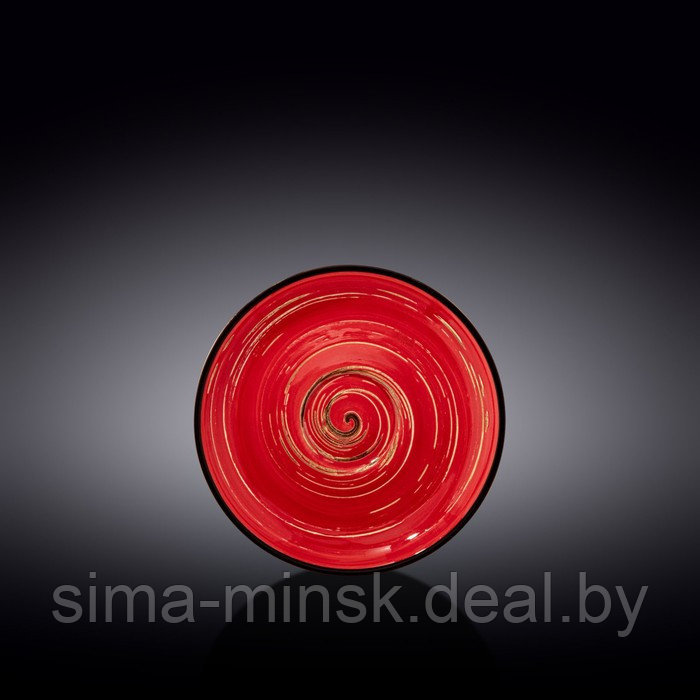 Блюдце Wilmax Spiral, d=15 см, цвет красный
