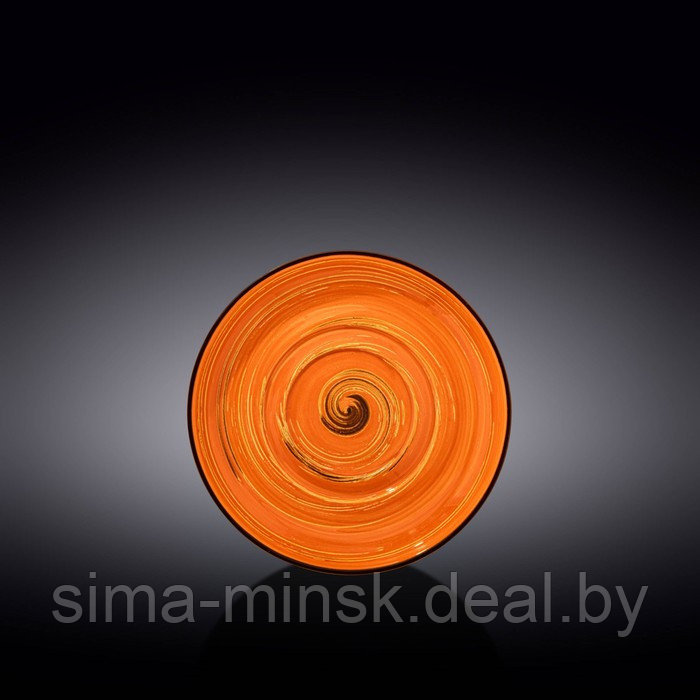 Блюдце универсальное Wilmax Spiral, d=16 см, цвет оранжевый - фото 1 - id-p203567719