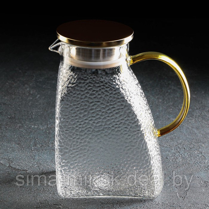 Набор питьевой из стекла Magistro «Сара», 5 предметов: кувшин 1,5 л, 4 кружки 400 мл - фото 3 - id-p203572173