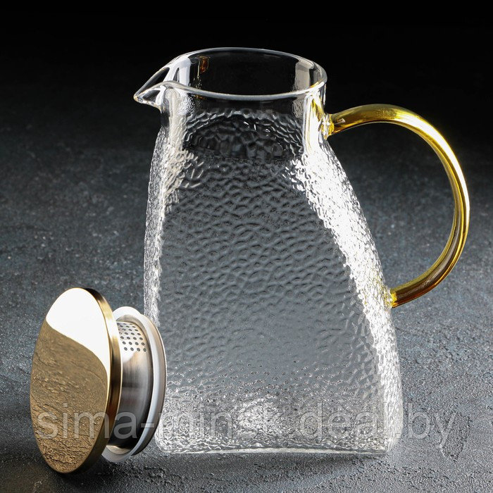 Набор питьевой из стекла Magistro «Сара», 5 предметов: кувшин 1,5 л, 4 кружки 400 мл - фото 4 - id-p203572173