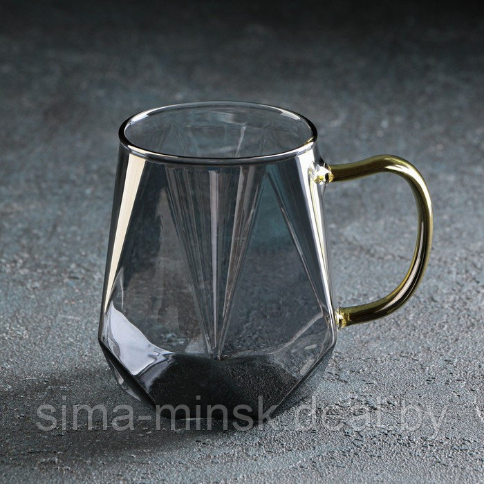 Набор питьевой из стекла Magistro «Дарк. Льдинка», 5 предметов: кувшин 1,6 л, 4 кружки 300 мл, цвет серый - фото 5 - id-p203572174