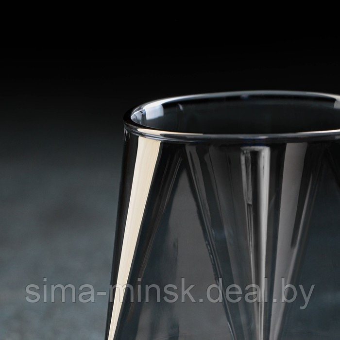 Набор питьевой из стекла Magistro «Дарк. Льдинка», 5 предметов: кувшин 1,6 л, 4 кружки 300 мл, цвет серый - фото 6 - id-p203572174