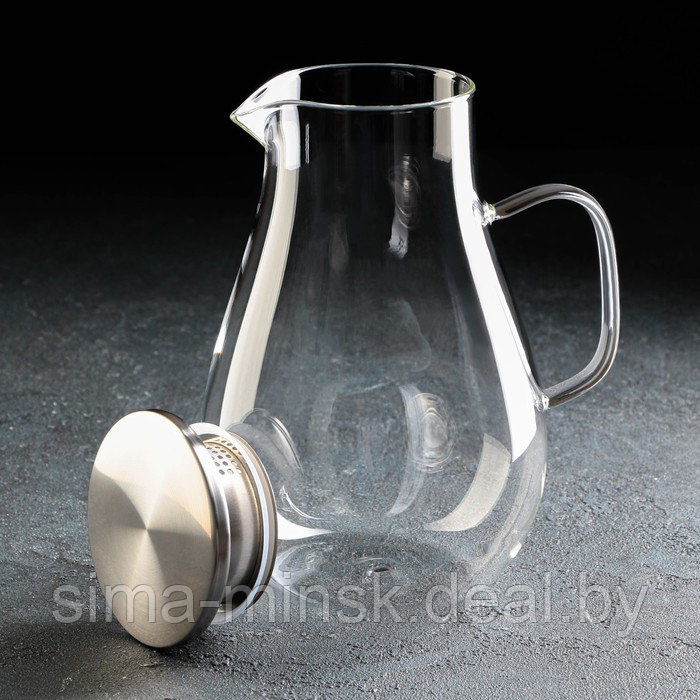 Набор питьевой из стекла Magistro «Стиль», 5 предметов: кувшин 1,8 л, 4 кружки 300 мл - фото 4 - id-p203572176