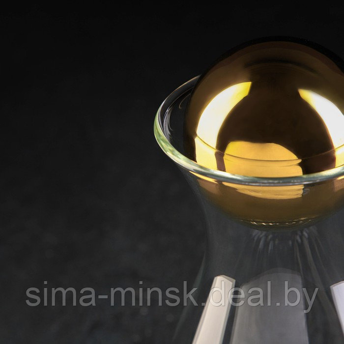 Набор питьевой из стекла Magistro «Эйгер», 6 предметов: кувшин 1,1 л, 4 бокала 260 мл, поднос - фото 5 - id-p203572180