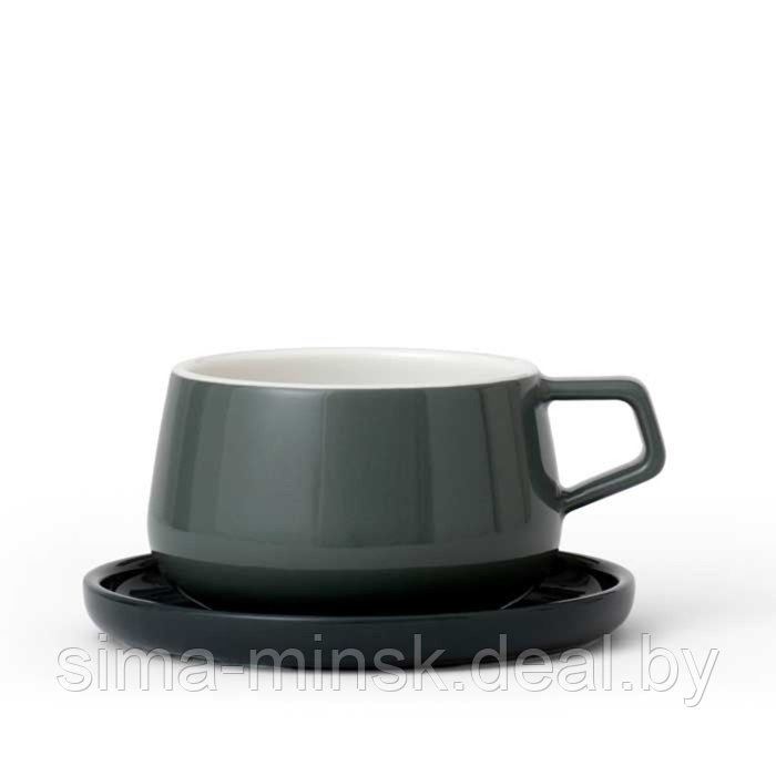 Чайная чашка с блюдцем Ella 300 мл, мятный - фото 1 - id-p203568829