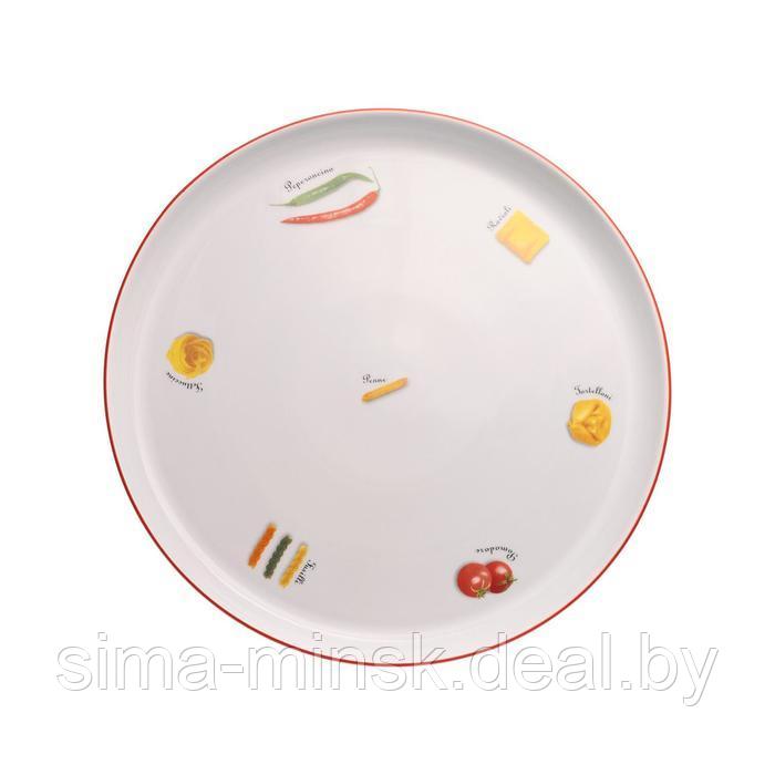 Блюдо круглое мелкое, декор «Паста», 34 см - фото 1 - id-p203570236