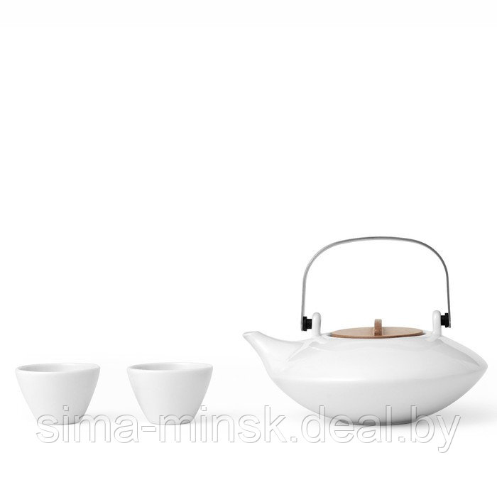 Чайный набор Pure, 360 мл/40 мл, 5 предметов , белый - фото 3 - id-p203568951
