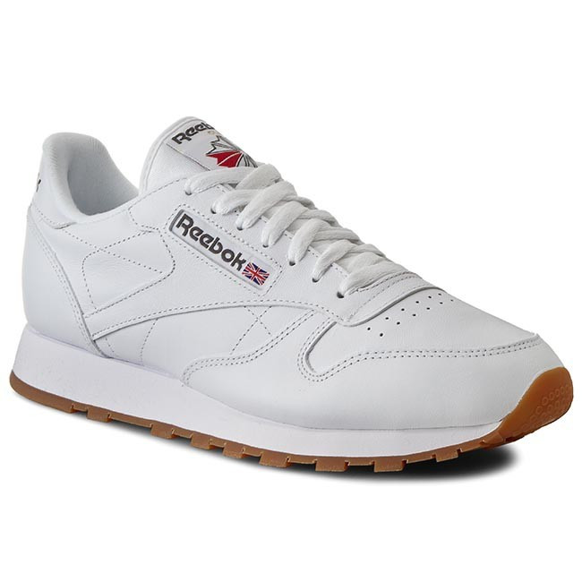 Кроссовки мужские REEBOK Classic Leather white/brown