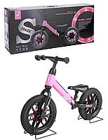 Беговел светящийся Qplay Spark Balance Bike розовый